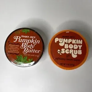2x Trader Joe’s Pumpkin Exfoliating Scrub + Body Butter Set Limited Edition 8oz